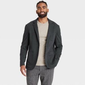 Men's Comfort Wear Knit Blazer - Goodfellow & Co™ Charcoal Gray